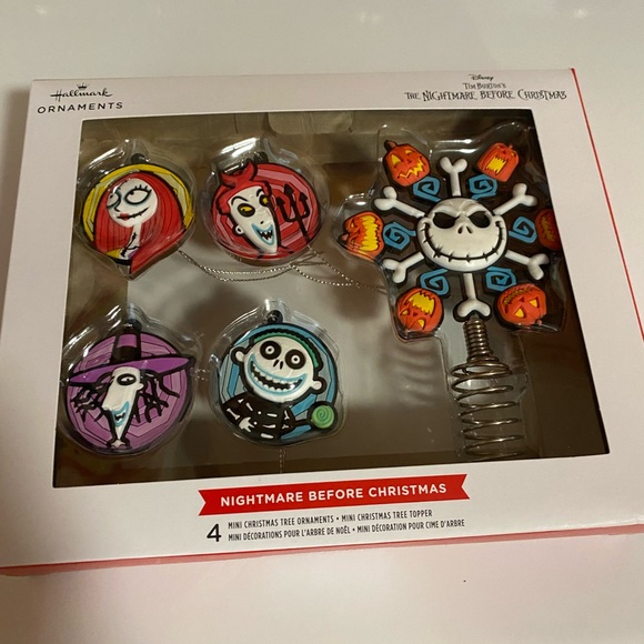 The Nightmare Before Christmas Miniature Christmas Ornament Set and Tree Topper - Picture 1 of 1